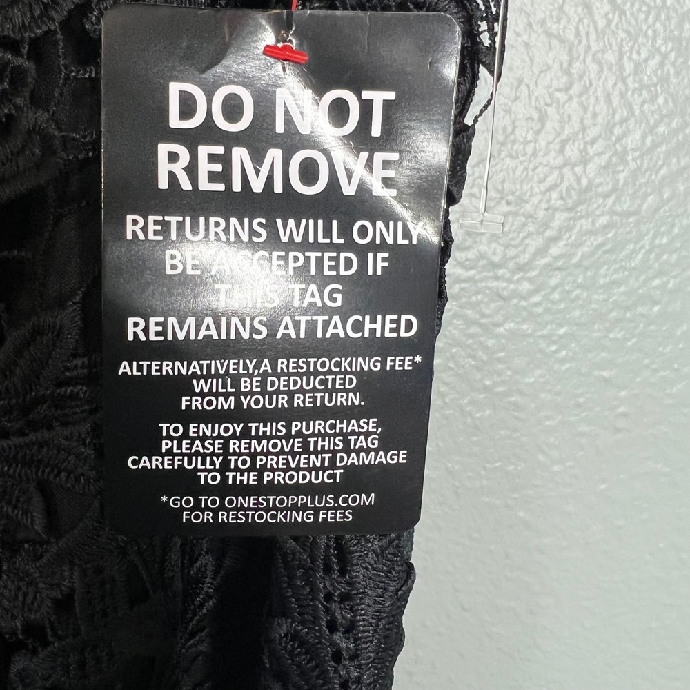 Jessica London Black Lace Midi Dress Plus Sz 20W Sleeveless LBD V-Neck Lined NWT - Picture 8 of 12